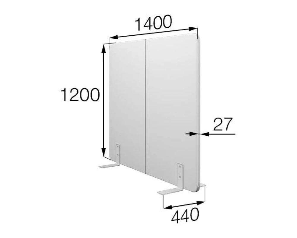 Мобильная прегородка FX-140/120 Фикс MVK