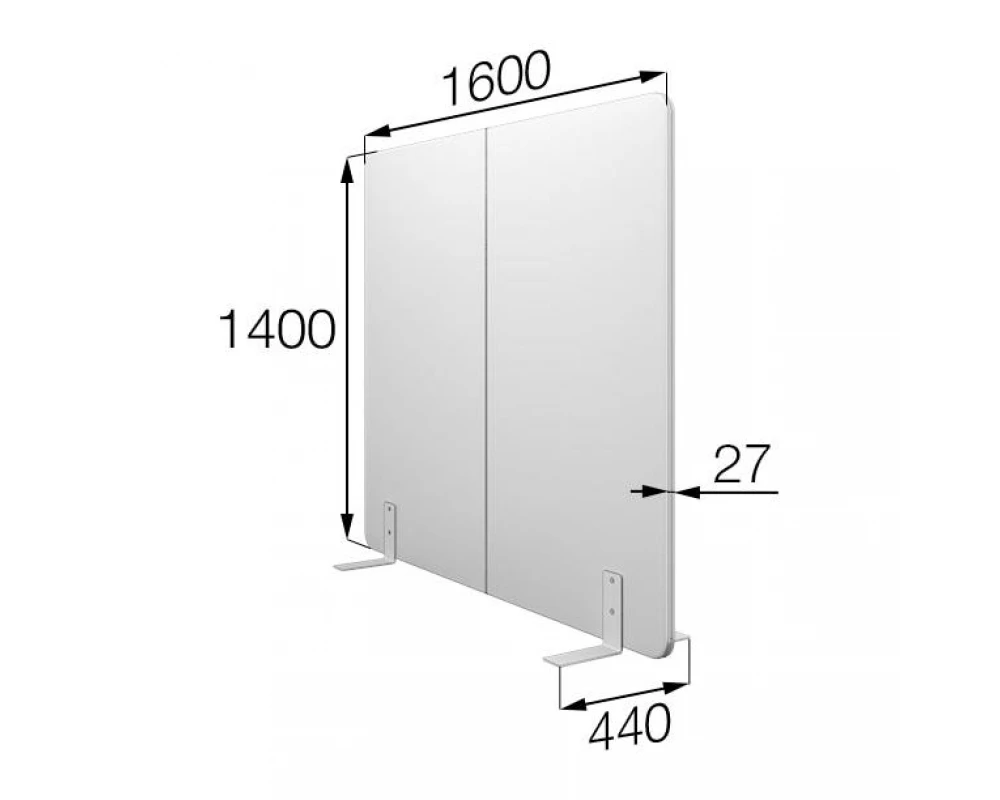 Мобильная прегородка FX-160/140 Фикс MVK