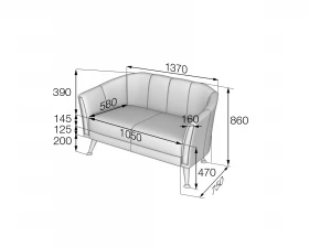 Диван 2-местный Z2 Зара MVK images
