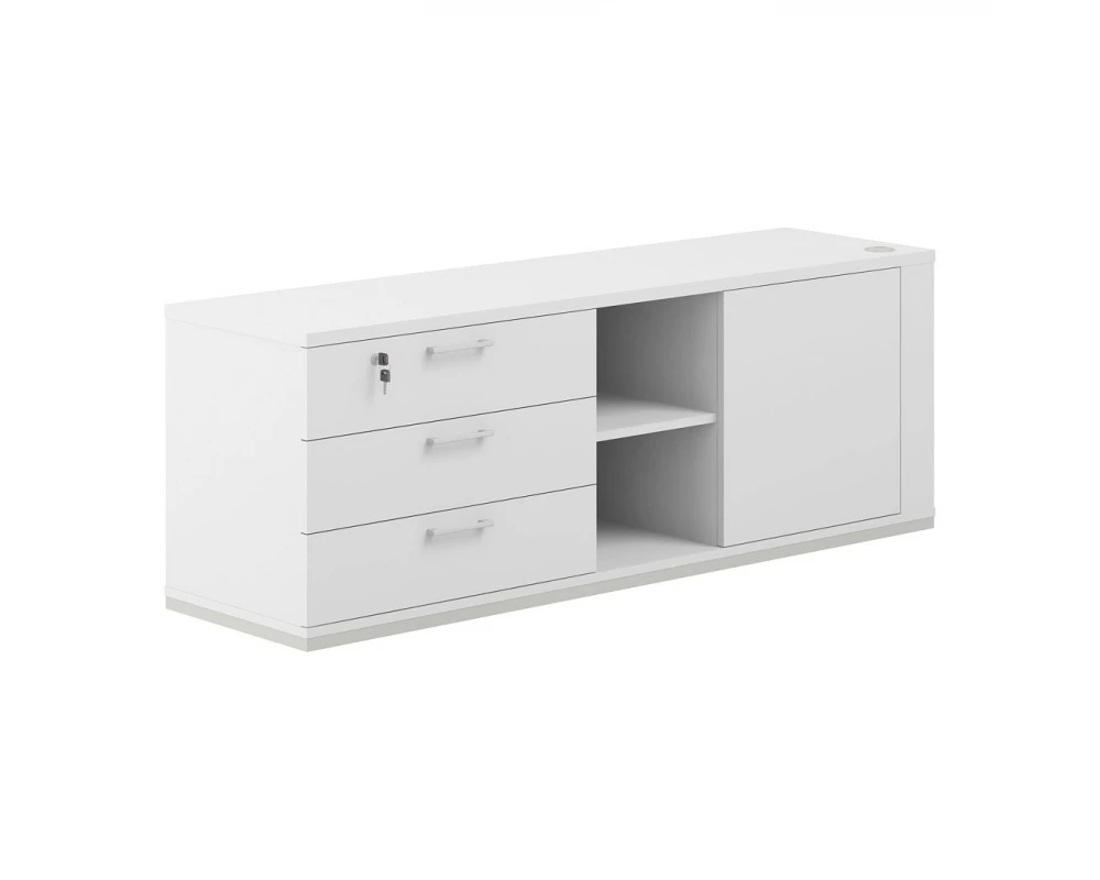 Тумба опорная 1638х450х580, левая Allegro cabinet Белый/Белый/Белый