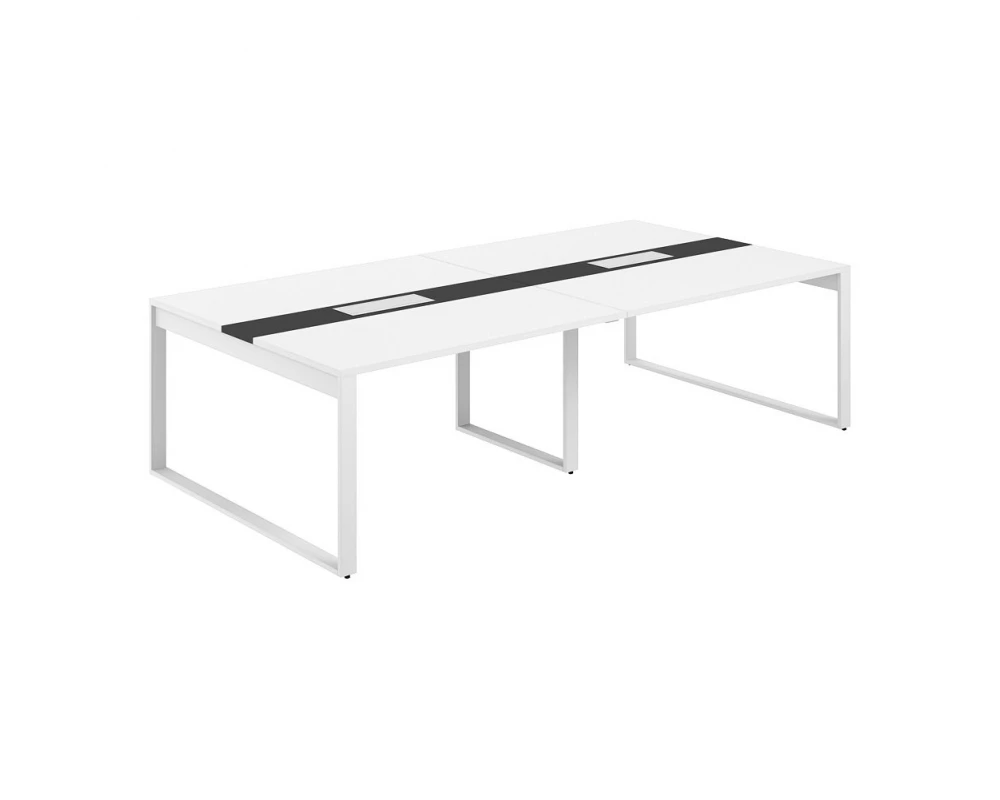 Стол для переговоров составной 2800х1438х750 Allegro Белый/Белый/Антрацит