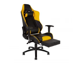 Кресло Norden Lotus GTS реклайнер Экокожа, Черный/Желтый images