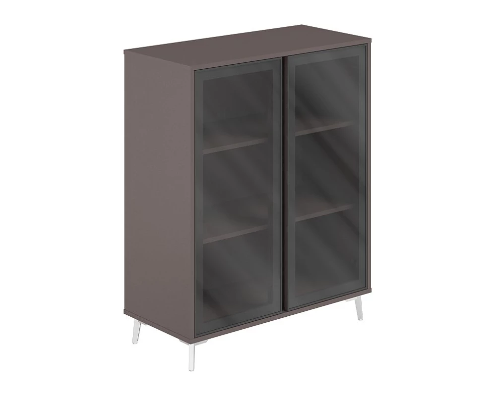 Шкаф средний (Стекло) 966х450х1200 Sirio Вольфрам
