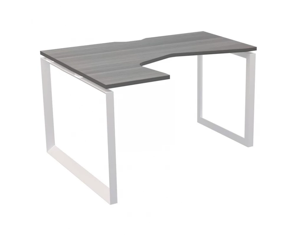 Стол эргономичный левый на металлокаркасе НТМП.О-060.ЛВ Аргентум