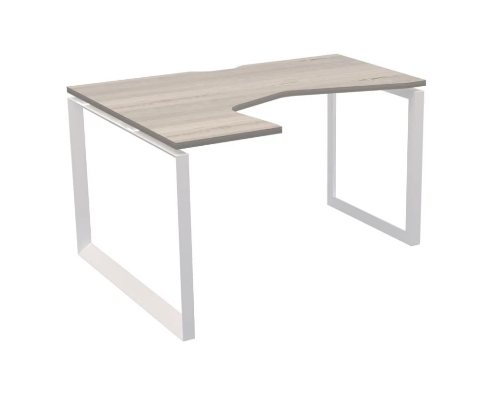 Стол эргономичный левый на металлокаркасе НТМП.О-060.ЛВ Аргентум