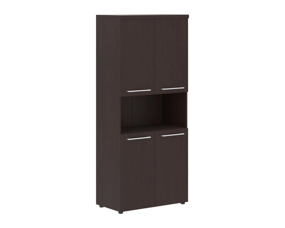 Шкаф с 2-мя комплектами глухих малых дверей и топом Alto