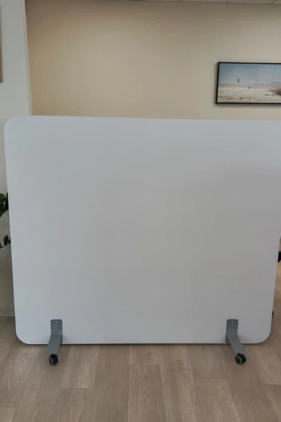 Перегородка на роликах 1600x18x1400 R-line фото в интерьере 1